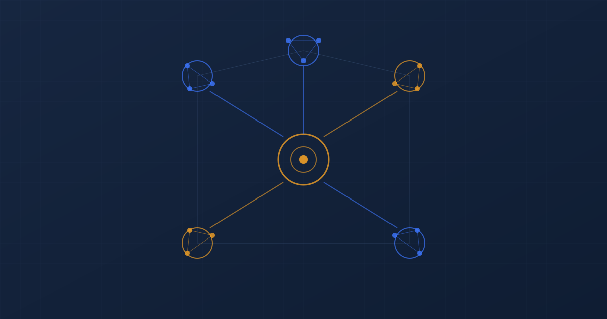 Five use case clusters connected to a central demographic hub